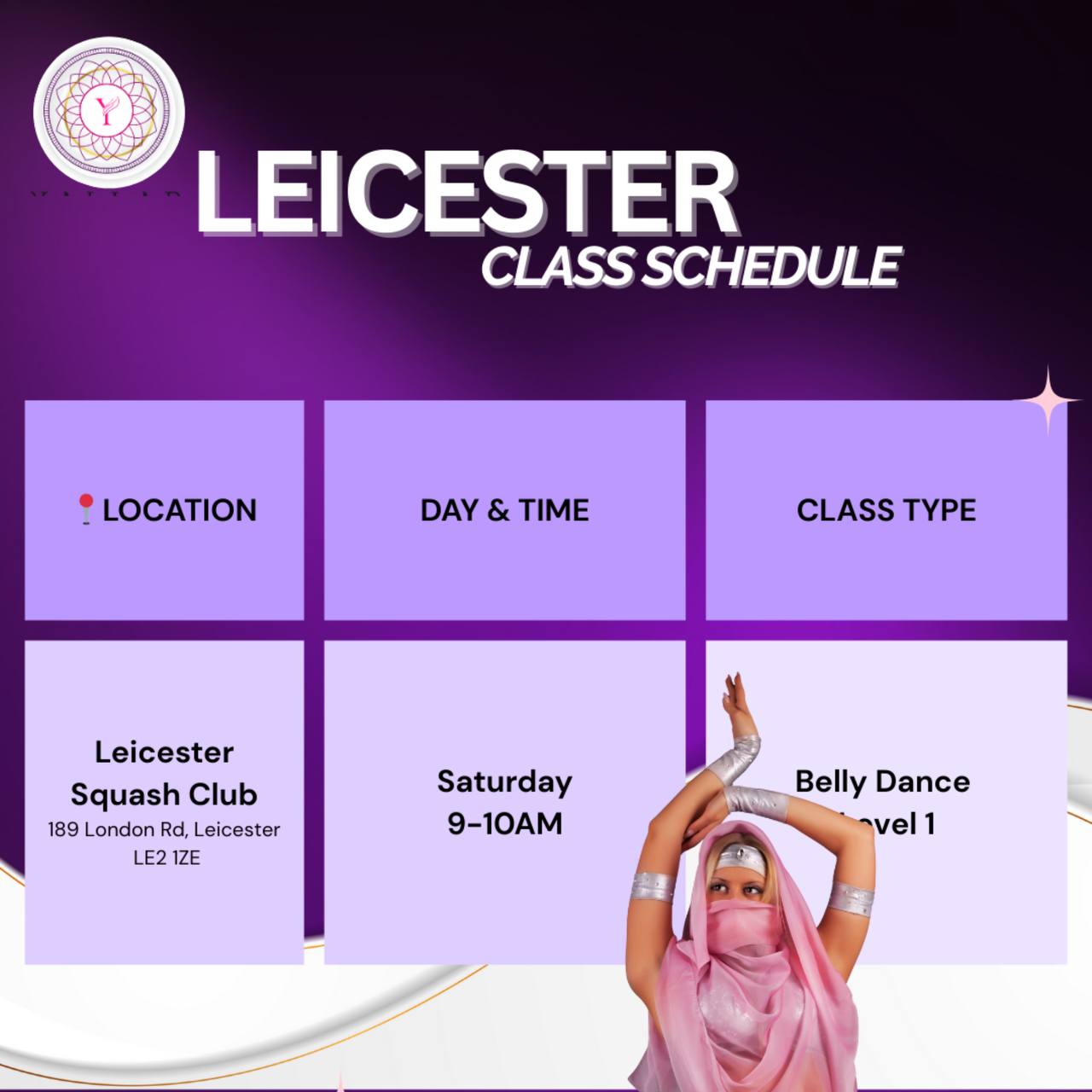 Leicester Belly Dance schedule